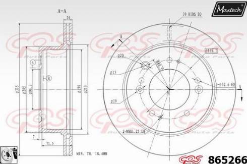 Maxtech 865266.0080 - Bremžu diski autodraugiem.lv