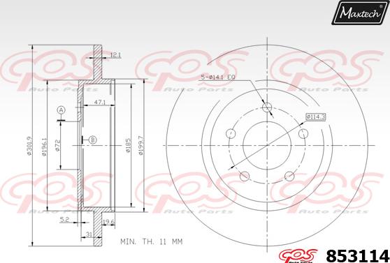 Maxtech 865266 - Bremžu diski autodraugiem.lv