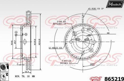 Maxtech 865219.6060 - Bremžu diski autodraugiem.lv