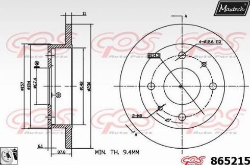 Maxtech 865215.0080 - Bremžu diski autodraugiem.lv