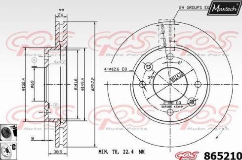 Maxtech 865210.6060 - Bremžu diski autodraugiem.lv