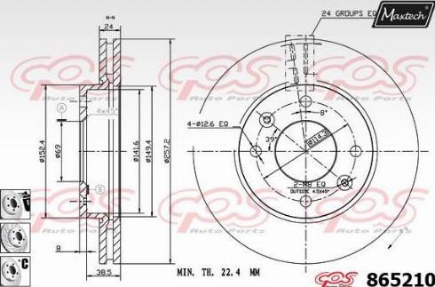 Maxtech 865210.6880 - Bremžu diski autodraugiem.lv