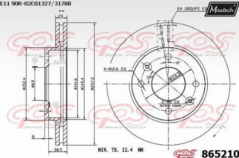 Maxtech 865210.0000 - Bremžu diski autodraugiem.lv