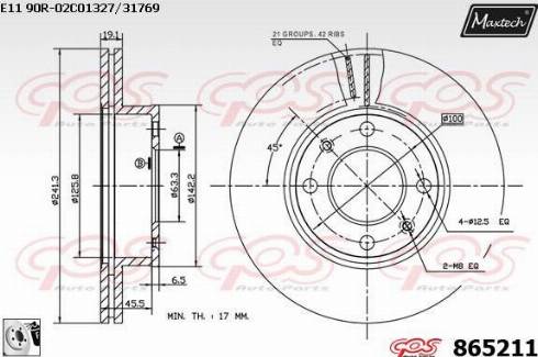 Maxtech 865211.0080 - Bremžu diski autodraugiem.lv