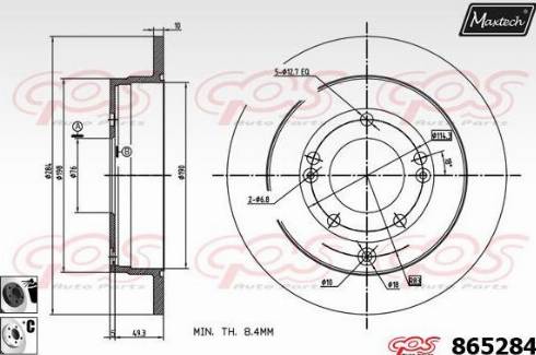 Maxtech 865284.6060 - Bremžu diski autodraugiem.lv