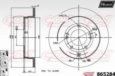 Maxtech 865284.6980 - Bremžu diski autodraugiem.lv