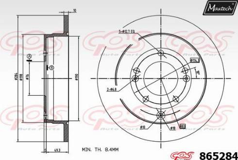 Maxtech 865284.0000 - Bremžu diski autodraugiem.lv