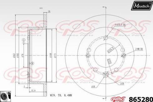 Maxtech 865280.0060 - Bremžu diski autodraugiem.lv