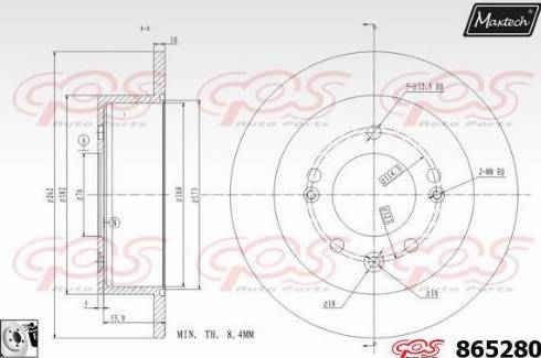 Maxtech 865280.0080 - Bremžu diski autodraugiem.lv