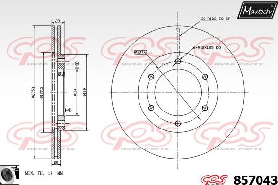 Maxtech 865280 - Bremžu diski autodraugiem.lv