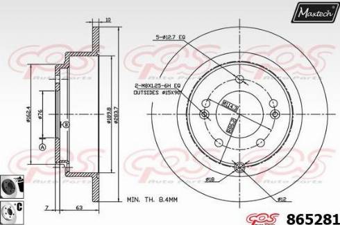 Maxtech 865281.6060 - Bremžu diski autodraugiem.lv