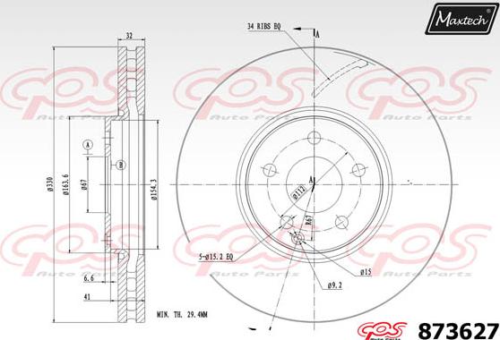 Maxtech 865281 - Bremžu diski autodraugiem.lv