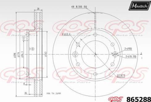 Maxtech 865288.0000 - Bremžu diski autodraugiem.lv