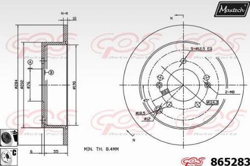 Maxtech 865283.6060 - Bremžu diski autodraugiem.lv