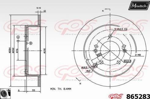 Maxtech 865283.0060 - Bremžu diski autodraugiem.lv