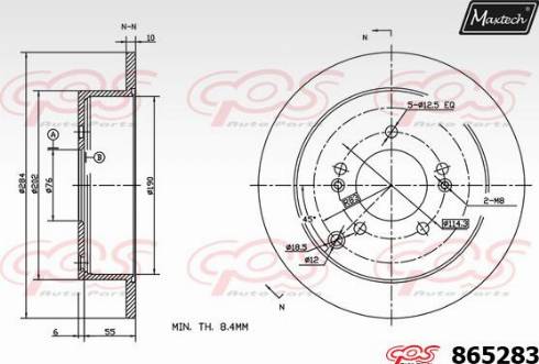 Maxtech 865283.0000 - Bremžu diski autodraugiem.lv