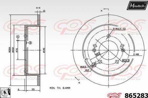 Maxtech 865283.0080 - Bremžu diski autodraugiem.lv