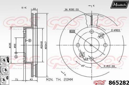 Maxtech 865282.6980 - Bremžu diski autodraugiem.lv