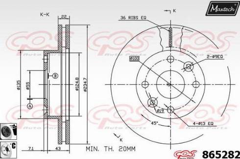 Maxtech 865282.6060 - Bremžu diski autodraugiem.lv