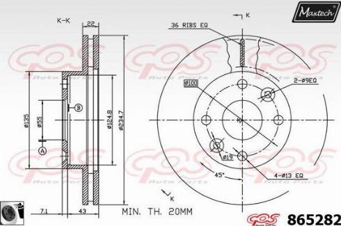 Maxtech 865282.0060 - Bremžu diski autodraugiem.lv