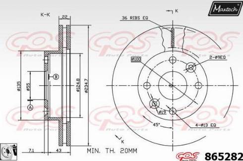 Maxtech 865282.0080 - Bremžu diski autodraugiem.lv