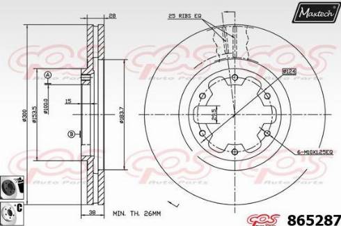 Maxtech 865287.6060 - Bremžu diski autodraugiem.lv