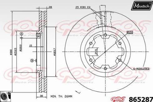 Maxtech 865287.0060 - Bremžu diski autodraugiem.lv