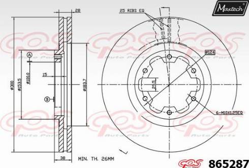 Maxtech 865287.0000 - Bremžu diski autodraugiem.lv