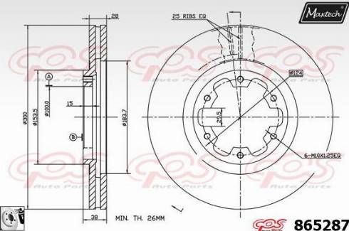 Maxtech 865287.0080 - Bremžu diski autodraugiem.lv