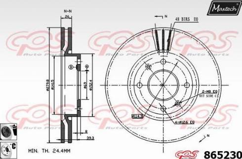 Maxtech 865230.6060 - Bremžu diski autodraugiem.lv