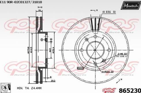 Maxtech 865230.0080 - Bremžu diski autodraugiem.lv