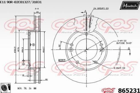 Maxtech 865231.0060 - Bremžu diski autodraugiem.lv