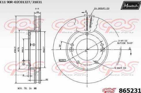 Maxtech 865231.0000 - Bremžu diski autodraugiem.lv