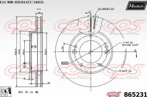 Maxtech 865231.0080 - Bremžu diski autodraugiem.lv