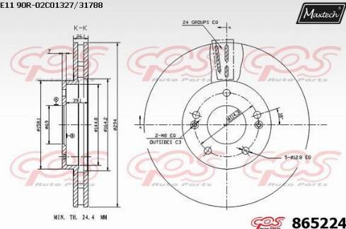 Maxtech 865224.0000 - Bremžu diski autodraugiem.lv