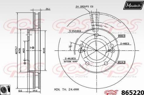 Maxtech 865220.0060 - Bremžu diski autodraugiem.lv