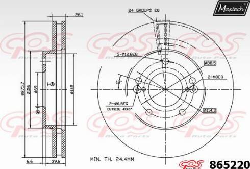 Maxtech 865220.0000 - Bremžu diski autodraugiem.lv