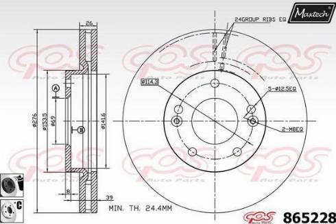 Maxtech 865228.6060 - Bremžu diski autodraugiem.lv