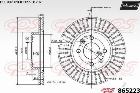 Maxtech 865223.0000 - Bremžu diski autodraugiem.lv