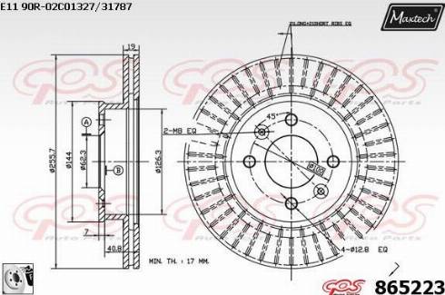 Maxtech 865223.0080 - Bremžu diski autodraugiem.lv