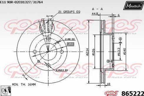 Maxtech 865222.0080 - Bremžu diski autodraugiem.lv