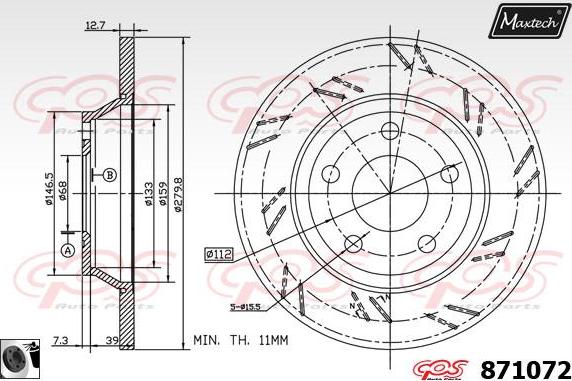 Maxtech 865222 - Bremžu diski autodraugiem.lv