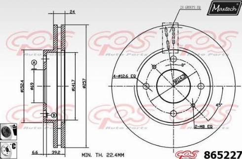 Maxtech 865227.6060 - Bremžu diski autodraugiem.lv