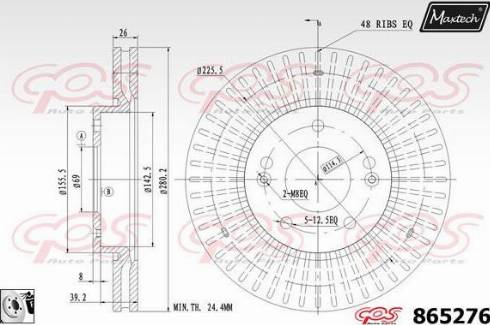 Maxtech 865276.0080 - Bremžu diski autodraugiem.lv