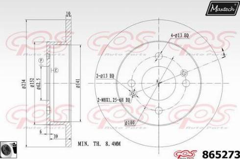 Maxtech 865273.0060 - Bremžu diski autodraugiem.lv