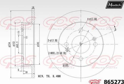 Maxtech 865273.0000 - Bremžu diski autodraugiem.lv