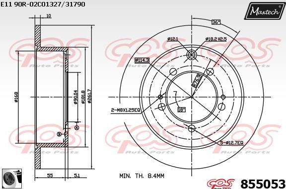 Maxtech 865272 - Bremžu diski autodraugiem.lv