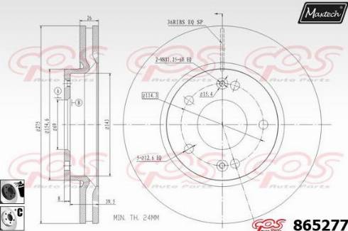 Maxtech 865277.6060 - Bremžu diski autodraugiem.lv