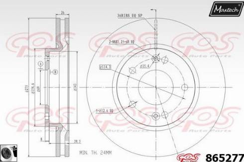 Maxtech 865277.0060 - Bremžu diski autodraugiem.lv