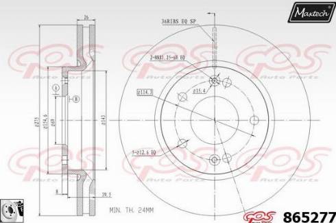 Maxtech 865277.0080 - Bremžu diski autodraugiem.lv